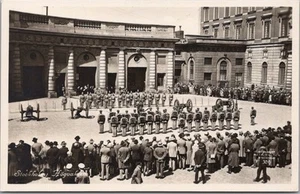 Vintage STOCKHOLM, Sweden Real Photo RPPC Postcard "Hogvakren" Royal Guards - Picture 1 of 2