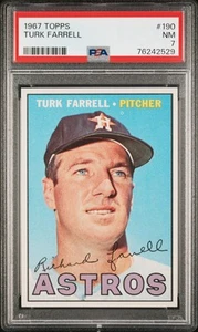1967 Topps #190 Turk Farrell - Set Break! PSA 7 - Picture 1 of 2