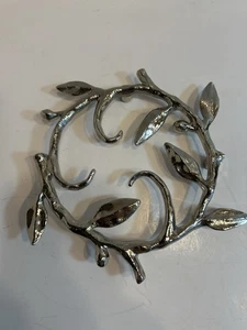 Michael Aram Leaf Vine Collection Silver Plated Trivet Skid Resistant Bottom - Picture 1 of 14