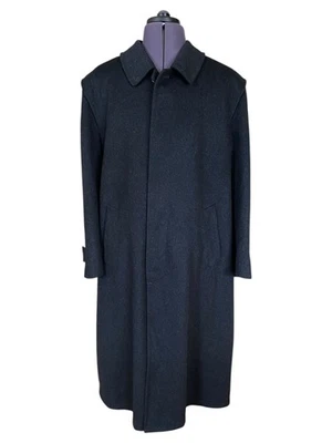 Schneiders Salzburg Black Charcoal Overcoat Wool Alpaca Long Austria Men’s UK46 - Image 1 of 4