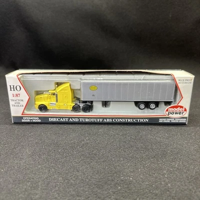 #18005 Model Power HO 1/87 New York Central Semi Truck Tractor w/STD Box Trailer - Image 1 of 4