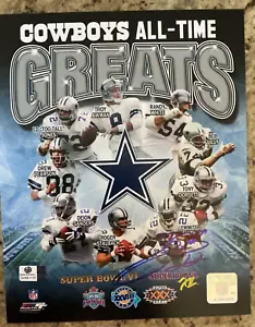 EMMITT SMITH HoF signiert Dallas Cowboys 8"x10" ALL-TIME GREAT mit COA GAI - Bild 1 von 2