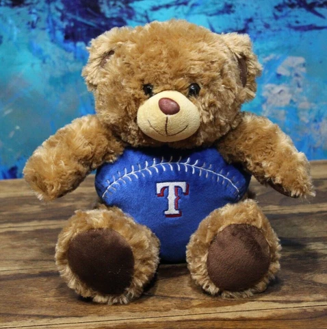 NWT Forever Collectibles Plush Texas Rangers MLB 8" Teddy Bear Stuffed Plush Cover