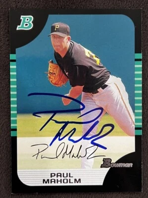 Paul Maholm SIGNED AUTOGRAPH 2005 Bowman Rookie Card Pittsburgh Pirates  RC - Image 1 of 2