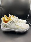 White and Gold New Women's Size 8.5 Under Armour Low Top Metal Softball Cleats