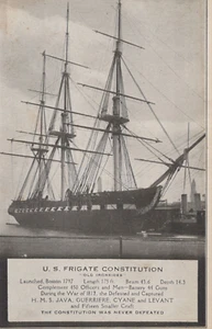 Antigua postal Ironsides de la Constitución de fragata de los Estados Unidos - Imagen 1 de 2