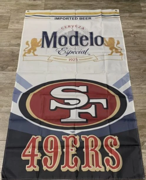 San Francisco 49ers Modelo Beer 3x5 FT Flag NFL Champions Banner Gift - Image 1 of 1