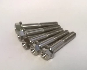 5x Titan M6 x 35 mm Motorgehäuse Sechskant Flanschschrauben - Bild 1 von 1