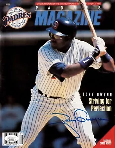 Tony Gwynn autographed signed San Diego Padres 1991 game program magazine (JSA) - Picture 1 of 1