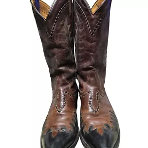 Stivali da cowboy Tony Lama vintage Firewalker da uomo 8 D - Foto 1 di 8