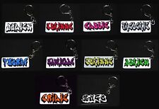 Porte-clés  prénom graffiti personnalisé - 10 choix de couleurs 10 modeles