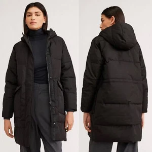 Everlane The ReNew Long Puffer Coat In Black Size XS New - Picture 1 of 14