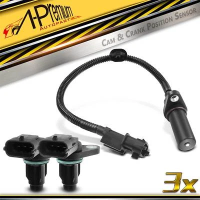 2x Árbol de levas y 1x Sensor de posición del cigüeñal para Hyundai Accent Veloster Kia Soul Foto 1 de 4