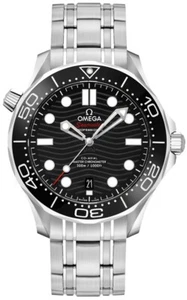 Reloj de lujo Omega Seamaster 21030422001001 esfera negra acero inoxidable para hombre - Imagen 1 de 4
