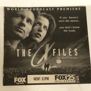 X-Files Tv Show Print Ad Advert David Duchovny Gillian Anderson Tpa2 - Picture 1 of 2