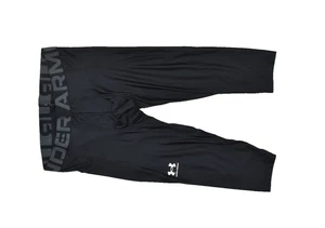 Under Armour Men's Compression 3/4 Leggings HeatGear Black Size XL Polyester NEW - Picture 1 of 8