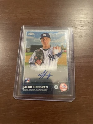 2015 Topps Chrome Baseball #AR-JLN Jacob  Lindgren Autograph New York Yankees RC - Image 1 of 2