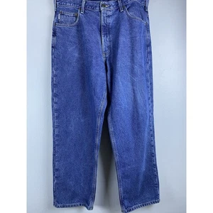 Carhartt Größe 38 x 30 Herren Relaxed Fit Flanell gefüttert Denim Workwear Jeans - Bild 1 von 9