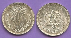 Moneda de un peso de plata 1940 UNC MÉXICO UN 1 sin circular Liberty Cap Ray serie MX - Imagen 1 de 1