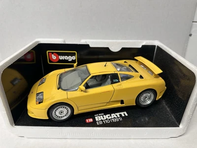Bburago 1991 Bugatti EB 110 Yellow 1:18 Diecast (READ) - Image 1 of 4