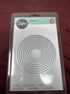 Sizzix Framelits Circles 8pc set #557551 Retail 8 Round Frames - Image 1 of 4
