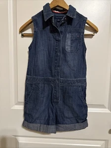 NWT Tommy Girl Sleeveless Denim Romper NWT Girls 8 - Picture 1 of 3