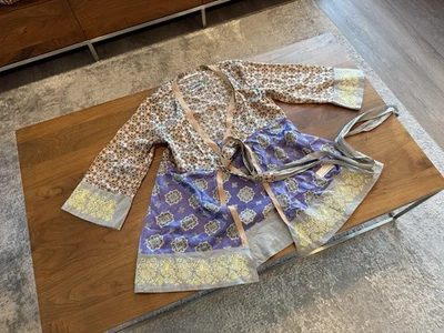 Odd Molly Anthropology 100% Silk Kimono Wrap Top Size 2 - Image 1 of 4
