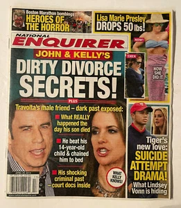 NATIONAL ENQUIRER Apr 29, 2013 Lisa Marie Presley, Travolta, Boston Marathon - Picture 1 of 4