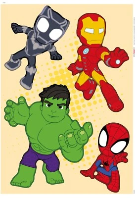 Large Wall STICKERS decals Spidey and His Friends set bedroom 50x70 cm - Image 1 of 4