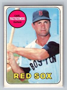1969 Topps Carl Yastrzemski #130 HOF Boston Red Sox Card VG Surface Wrinkles