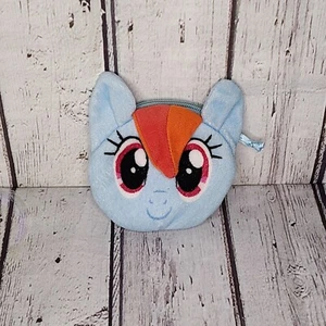4" Mini MLP Rainbow Dash Coin Purse Kids My Little Pony Horse Face Bag Cute - Picture 1 of 3