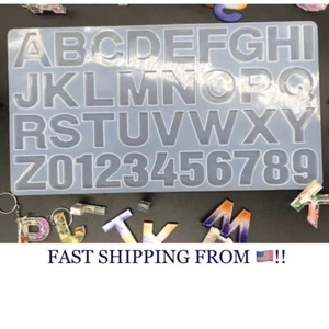 Silicone Resin Alphabet Letter number mold, ships from USA - Picture 1 of 10