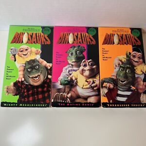 Dinosaurs - Volume  1, 2 & 3  VHS 1991 DISNEY TV SERIES SITCOM FAMILY - LOT OF 3