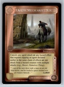 I Know Much About You casi nuevo limitado Dark Minions Middle Earth CCG LoTR - Imagen 1 de 2