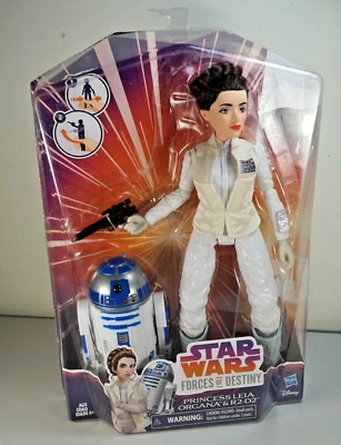 Hasbro Star Wars 11" Princess Leia Organa & R2-D2 Forces Of Destiny Rebels Hoth - Image 1 of 4