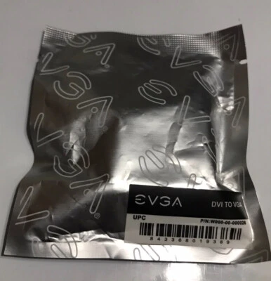 Evga W000-00-000026 Evga DVI Male To VGA Female Adapter  Brand New In Bag - Image 1 of 4