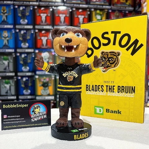 BLADES Boston Bruins Winter Classic Jersey "Mascot" NHL SGA Exclusive Bobblehead Cover