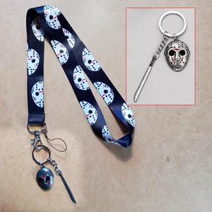 🔪 Jason Voorhees Metall Schlüsselanhänger und Schlüsselband - Freitag der 13. 🔪 Horror 🔪 - Bild 1 von 7