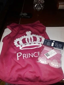 "Princess" T-Shirt For Small Dog with Socks - Picture 1 of 4