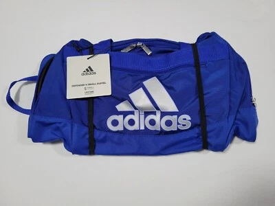 Adidas Defender IV Small Duffel Gym Bag Blue/White  Unisex 20.5" x 11.75" x 11" - Image 1 of 4