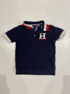 Tommy Hilfiger Collared Polo Shirt 100% Cotton Blue Baby Size 2T GUC Cute - Picture 1 of 7