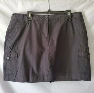 Chaus Sport Size 18 Rich Black 100% Cotton Cargo Skort Skirt Casual Plus Size - Picture 1 of 11