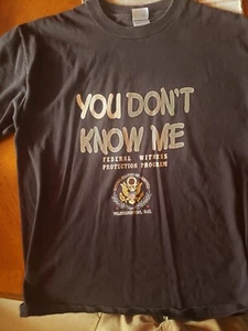 Vintage 2000s Funny You Dont Know Me Black T Shirt size Large - Picture 1 of 3