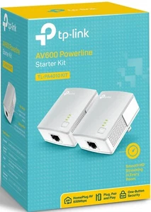 TP-Link TL-PA4010 KIT AV600 White Ethernet Adapter 600Mbps Powerline Starter Kit - Picture 1 of 1