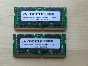 2x A-TECH 8GB PC4-17000 DDR-2133 SO-DIMM 260 PIN - Picture 1 of 1