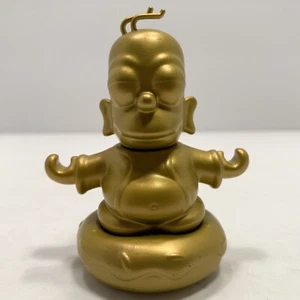 Kidrobot The Simpsons Gold Homer Budda Donut 3" Vinyl Figure Meditation - Picture 1 of 4