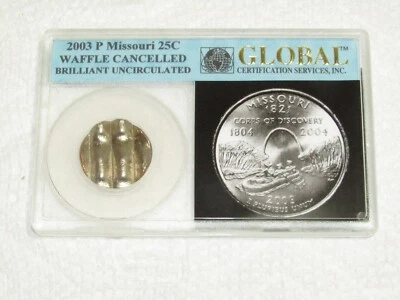 2003 P Missouri Waffle Cancelled State Quarter Brilliant Uncirculated - Image 1 of 4