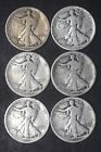 1917 Walking Liberty Demi-Dollars 50C 6 Pièces (1) - COINGIANTS -