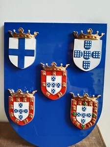5er Set Tafeln mit Wappen in Porzellan aus Vista Alegre PORTUGAL - Bild 1 von 9