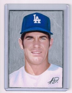 2014 ACEO Sketch Card STEVE GARVEY Los Angeles Dodgers 1/1